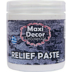 Maxi Decor Πάστα Relief Λευκή 250ml 