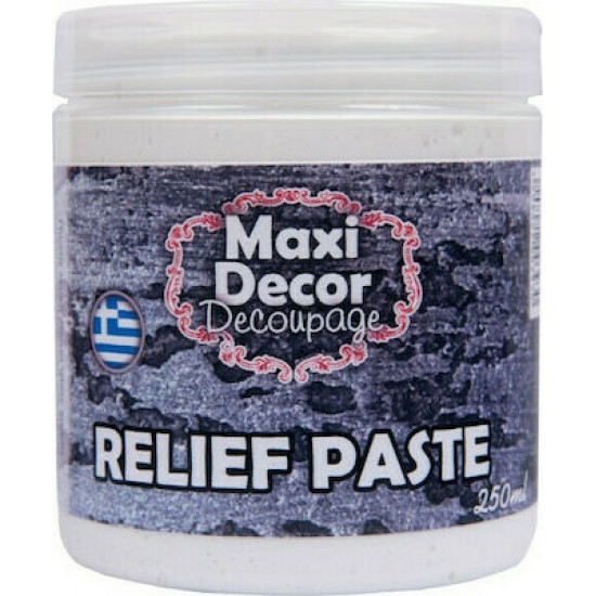 Maxi Decor Πάστα Relief Λευκή 250ml 