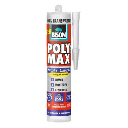 Κόλλα Σιλικόνη 300g POLYMAX HIGH TACK EXPRESS Διάφανη BISON