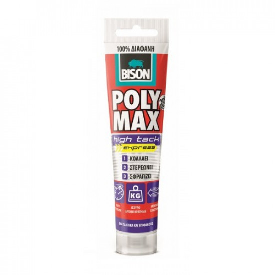 Bison - POLY MAX High Tack Express Σωληνάριο 115g Διάφανη