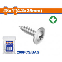 WADFOW ΛΑΜΑΡΙΝΟΒΙΔΑ ΦΑΡΔΥ ΚΕΦΑΛΙ WAFFER 8 Χ 1" / 4.2 X 25mm 200TEM (WXS7913)