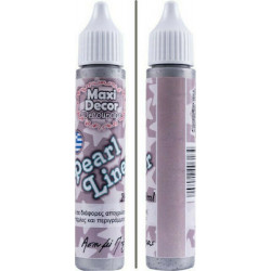 Maxi Decor Pearl Liner Ασημί Πέρλας 28ml σε Μαλακό Μπουκαλάκι