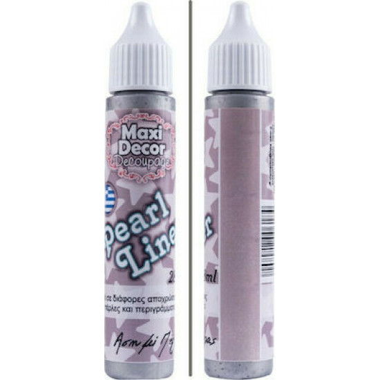 Maxi Decor Pearl Liner Ασημί Πέρλας 28ml σε Μαλακό Μπουκαλάκι