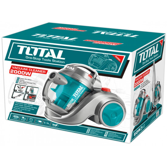 TOTAL ΗΛΕΚΤΡΙΚΗ ΣΚΟΥΠΑ ΞΗΡΗΣ ΑΝΑΡΡΟΦ. 2.000W (TVC20258)