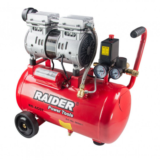 RAIDER ΑΕΡΟΣΥΜΠΙΕΣΤΗΣ 24L ΑΘΟΡΥΒΟΣ RD-AC07 0,75kW 089405