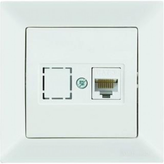 ΠΡΙΖΑ ΔΙΚΤΥΟΥ DATA RJ45 Cat5e ΧΩΝΕΥΤΗ -CANDELA