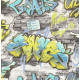 Ταπετσαρία Τοίχου 3D Εφηβική Φωσφοριζέ Γκράφιτι  Daim HC71906-44