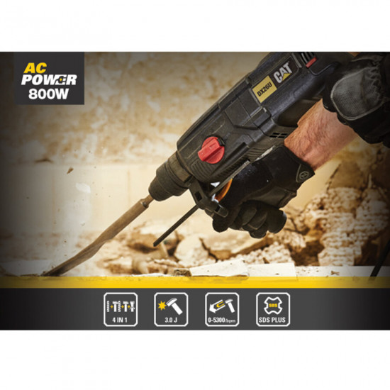 CAT ΔΡΑΠΑΝΟ ΠΕΡΙΣΤΡΟΦΙΚΟ ΠΙΣΤΟΛΕΤΟ SDS+ 800W DX26