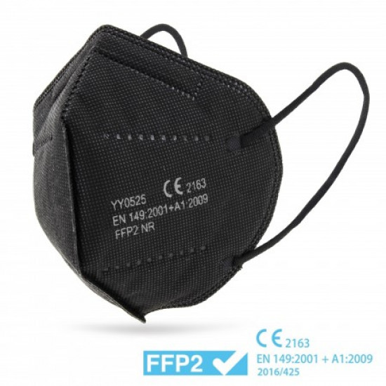 KN95 FFP2 Μάσκα Προστασίας  ΜΑΥΡΗ 1τμχ
