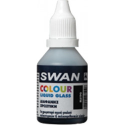 Mercola Swan Liquid Glass Χρωστική Χειροτεχνίας Μαύρη για Υγρό Γυαλί 30ml