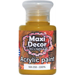 Ακρυλικό χρώμα ΜΑ058-ΩΧΡΑ 60 ml Maxi Decor