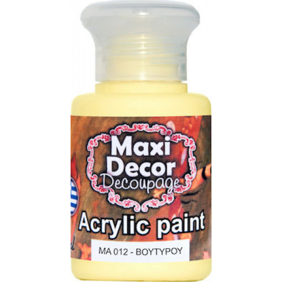 Ακρυλικό χρώμα ΜΑ012-ΒΟΥΤΙΡΟΥ 60 ml Maxi Decor