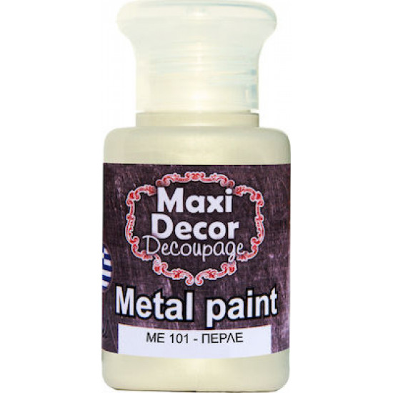 Ακρυλικό Μεταλλικό χρώμα ΜE101-ΠΕΡΛΑ 60ml Maxi Decor