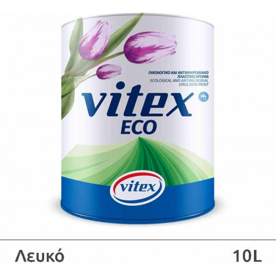 Vitex Eco Λευκό Οικολογικό Αντιμικροβιακό πλαστικό χρώμα 10Lt
