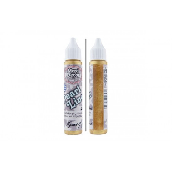 Maxi Decor Pearl Liner Χρυσό Πέρλας 28ml σε Μαλακό Μπουκαλάκι 