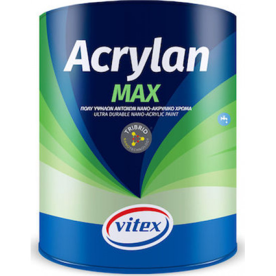 Vitex Acrylan Max Λευκό Ακρυλικο χρώμα Νανοτεχνολογίας 0,750Lt