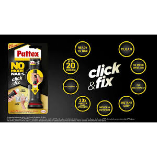 Κόλλα, όχι βίδες και καρφιά, pattex, click and fix