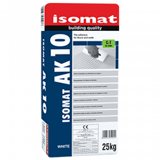 Isomat AK 10 Κόλλα Πλακιδίων Λευκή 25KG