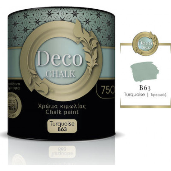Pellachrom Deco Chalk Paint B63 Τιρκουάζ 750ml 