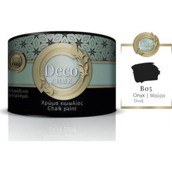 Pellachrom Deco Chalk Paint B05 Όνυξ Μαύρο 375ml 
