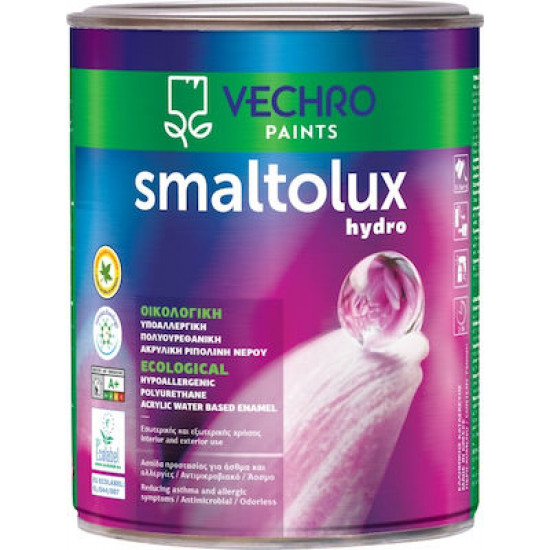 Vechro Ακρυλική Οικολογική Ριπολίνη Νερού Smaltolux Hydro Eco 0.75lt gloss
