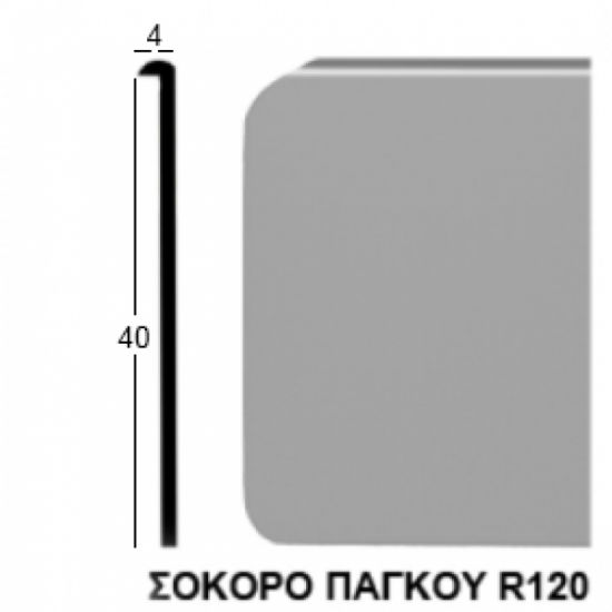 Σόκορο πάγκου αλουμινίου με τρύπες 4cm