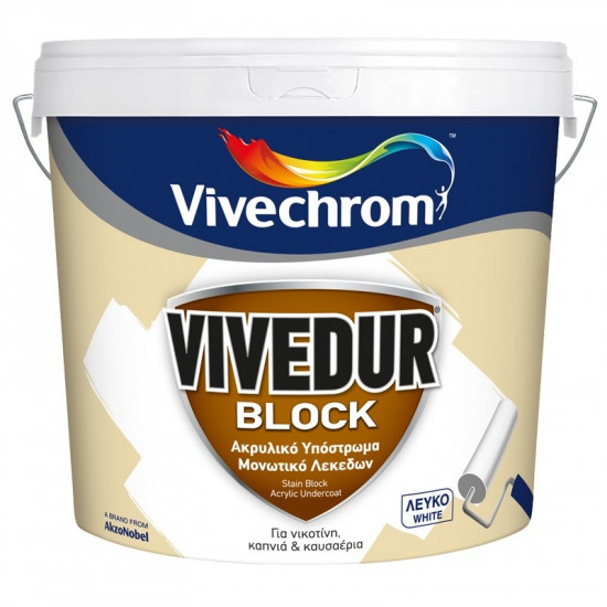 VIVECHROM VIVEDUR BLOCK 3L - Ακρυλικό Μονωτικό Λευκό Αστάρι Νερού