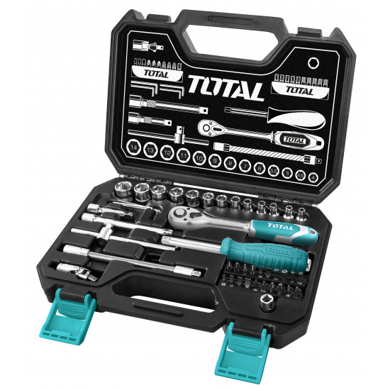 TOTAL ΣΕΤ ΚΑΣΕΤΙΝΑ ΚΑΡΥΔΑΚΙΑ 1/4" 45ΤΕΜ (THT141451)