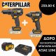 CAT COMBO ΔΡΑΠΑΝΟΚΑΤΣΑΒΙΔΟ ΚΡΟΥΣΤΙΚΟ + ΚΑΤΣΑΒΙΔΙ ΠΑΛΜΙΚΟ Li-ion 18V ΔΩΡΟ 1 ΜΠΑΤΑΡΙΑ 18V 4.0AH + ΦΟΡΤΙΣΤΗΣ 