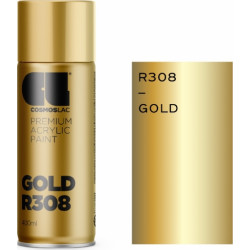 Σπρέι Βαφής Χρυσό R308 Premium Acrylic Νο308 400ml Cosmoslac