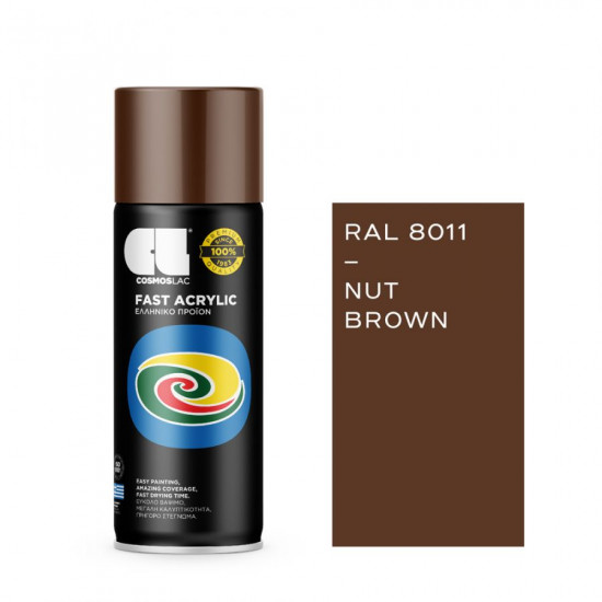 Σπρέι  Traffic Καφέ RAL8011 NUT BROWN 400ml Cosmoslac