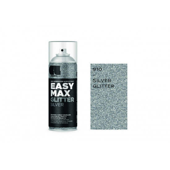 Σπρέι Glitter Ασημί Easy max 400ml Cosmoslac No910