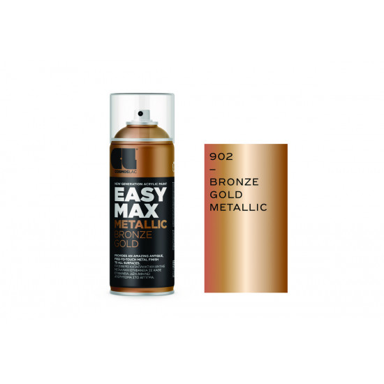 Σπρέι Metallic Bronze Gold Easy max 400ml Cosmoslac No902