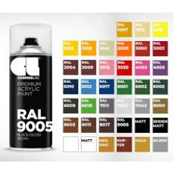 Σπρέι Βαφής Ακρυλικό Premium Acrylic Μαύρο Ral9005 Νο303 Gloss 400ml Cosmoslac