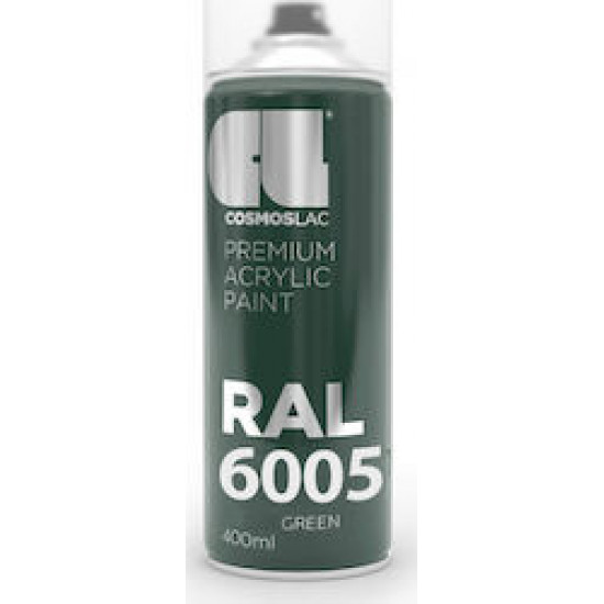 Σπρέι Βαφής Ακρυλικό Πράσινο Moss Ral6005 Premium Acrylic Νο314 400ml Cosmoslac