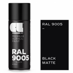 Σπρέι Βαφής Ακρυλικό Μαύρο Μάτ Ral9005 Premium Acrylic Νο304 400ml Cosmoslac