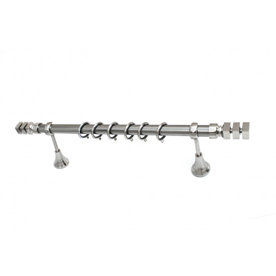 Kουρτινόξυλo BEST Φ25 bo60  Νίκελ Μάτ Inox