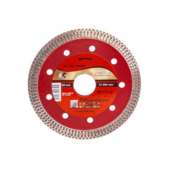 RAIDER ΔΙΣΚΟΣ ΚΟΠΗΣ ΔΙΑΜΑΝΤE TURBO SUPER THIN 115x2mm 162201