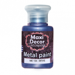 Ακρυλικό Μεταλλικό χρώμα ΜE134-Μπλέ 60ml Maxi Decor