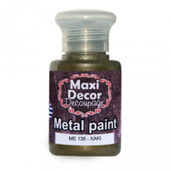 Ακρυλικό Μεταλλικό χρώμα ΜE136-Χακί 60ml Maxi Decor