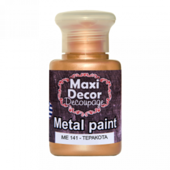 Ακρυλικό Μεταλλικό χρώμα ΜE141-Τερακότα 60ml Maxi Decor
