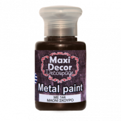 Ακρυλικό Μεταλλικό χρώμα ΜE144-Μαονί Σκούρο 60ml Maxi Decor