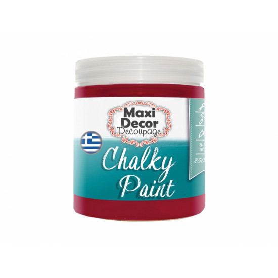 Χρώμα Κιμωλίας 250ml Maxi Decor Chalky 525 Μπορντό