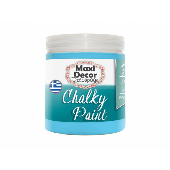 Χρώμα Κιμωλίας 250ml Maxi Decor Chalky 516 Ουρανί