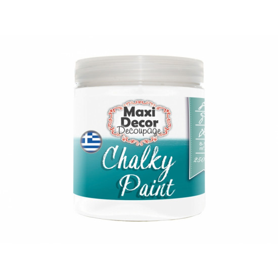  Χρώμα Κιμωλίας 250ml Maxi Decor Chalky 500 Λευκό