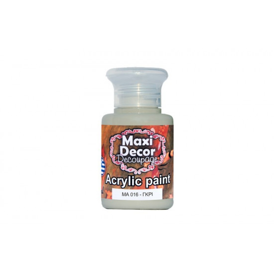 Ακρυλικό χρώμα ΜΑ016-Γκρί 60 ml Maxi Decor