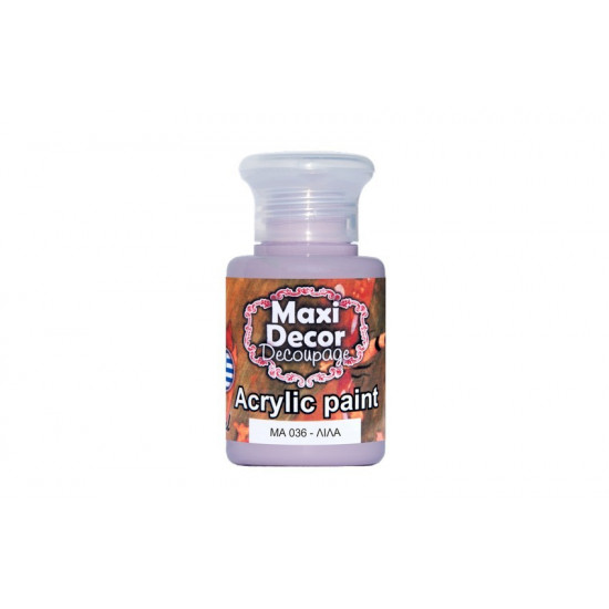 Ακρυλικό χρώμα ΜΑ036-Λιλά 60 ml Maxi Decor