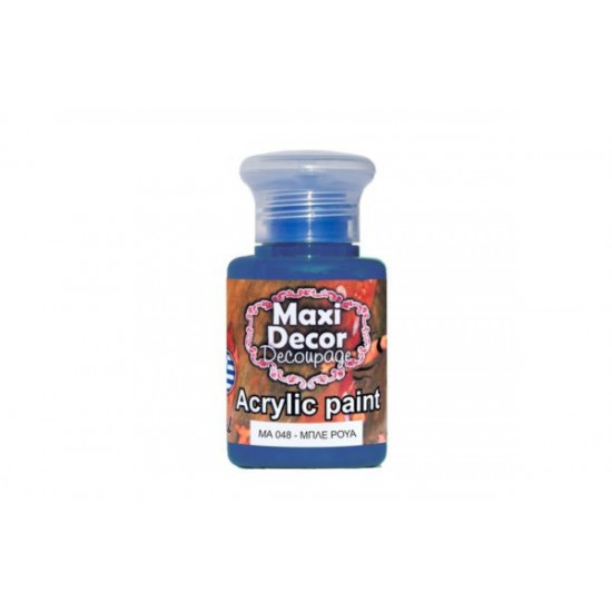 Ακρυλικό χρώμα ΜΑ048-Μπλε Ρουά 60 ml Maxi Decor