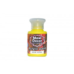 Ακρυλικό χρώμα ΜΑ055-Κίτρινο 60 ml Maxi Decor
