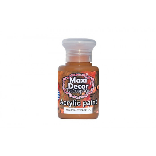 Ακρυλικό χρώμα ΜΑ065-Τερακότα 60 ml Maxi Decor